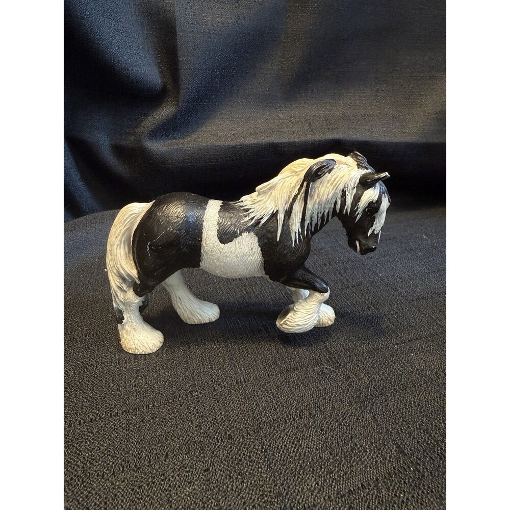 SCHLEICH Tinker Mare Horse 2003 Black White Clydesdale Retired **READ**
